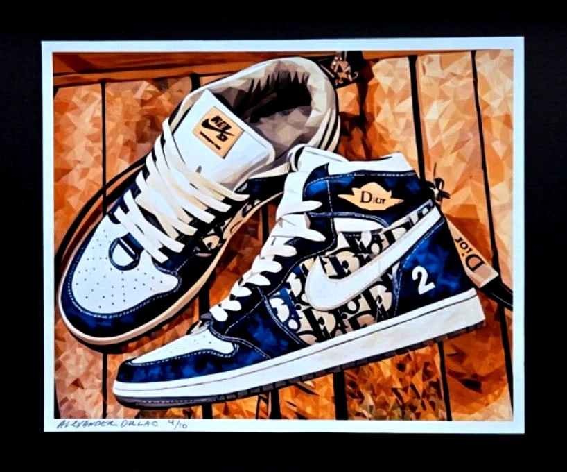 ALEXANDER DULAC MY DIOR NIKE SNEAKERS Hand Signed Print Only 10 COA - 3