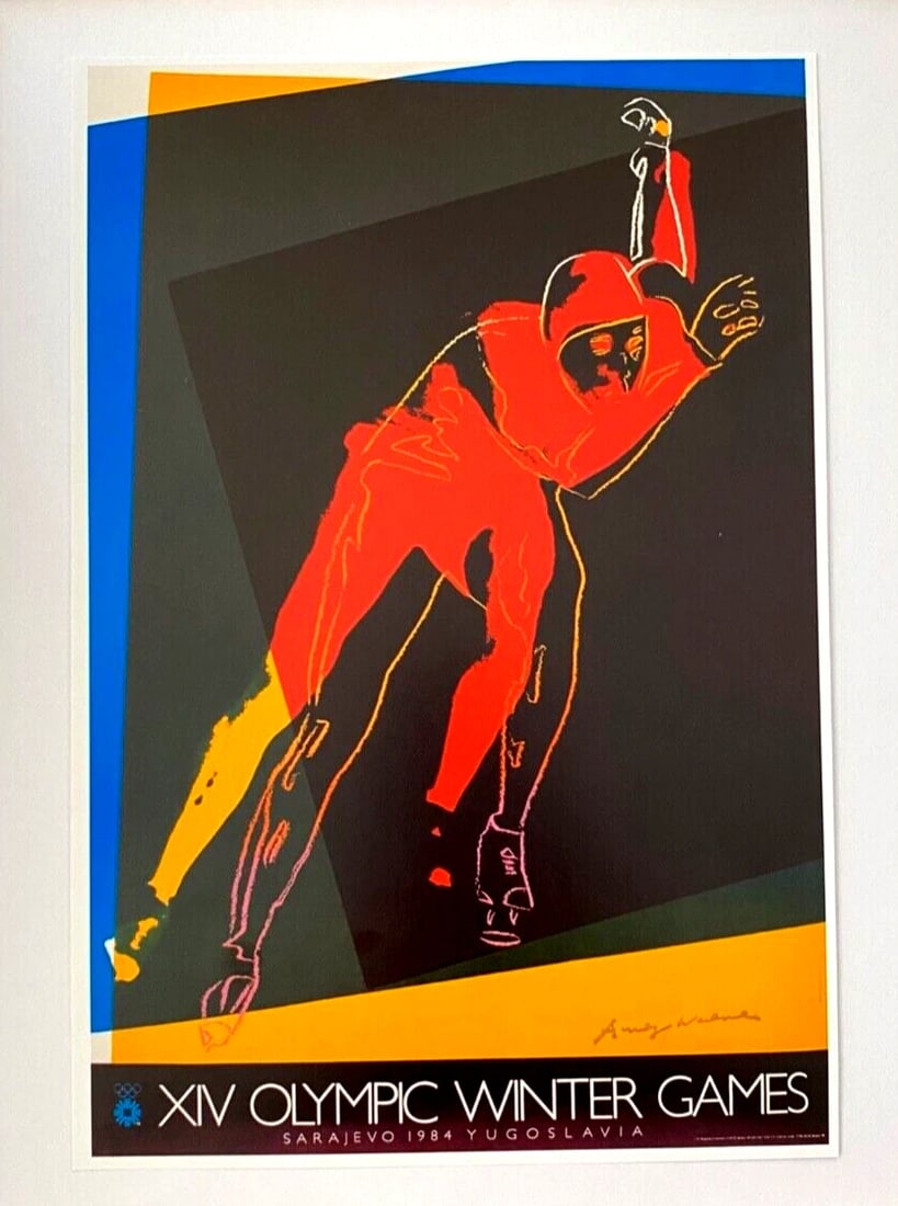 ANDY WARHOL | BEAUTIFUL SIGNED OLYMPICS 1980'S PRINT + NEW FRAME - 2
