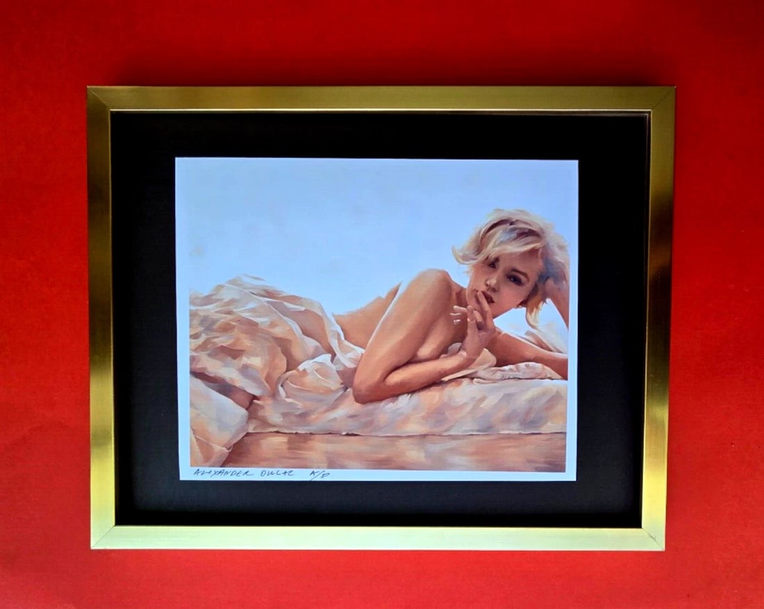ALEXANDER DULAC | MARILYN MONROE Hand Signed Authentic Print Ed of 10 | COA: My art is a celebration of the grandeur and splendor of the Legends of our Time. Through my portraits, I seek to immortalize those who not only define but also inspire aspiration and luxury in our