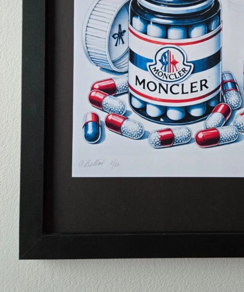 Chiara Bellini + "MONCLER Comfort Pills" Original Hand Signed Ltd Ed COA - 4