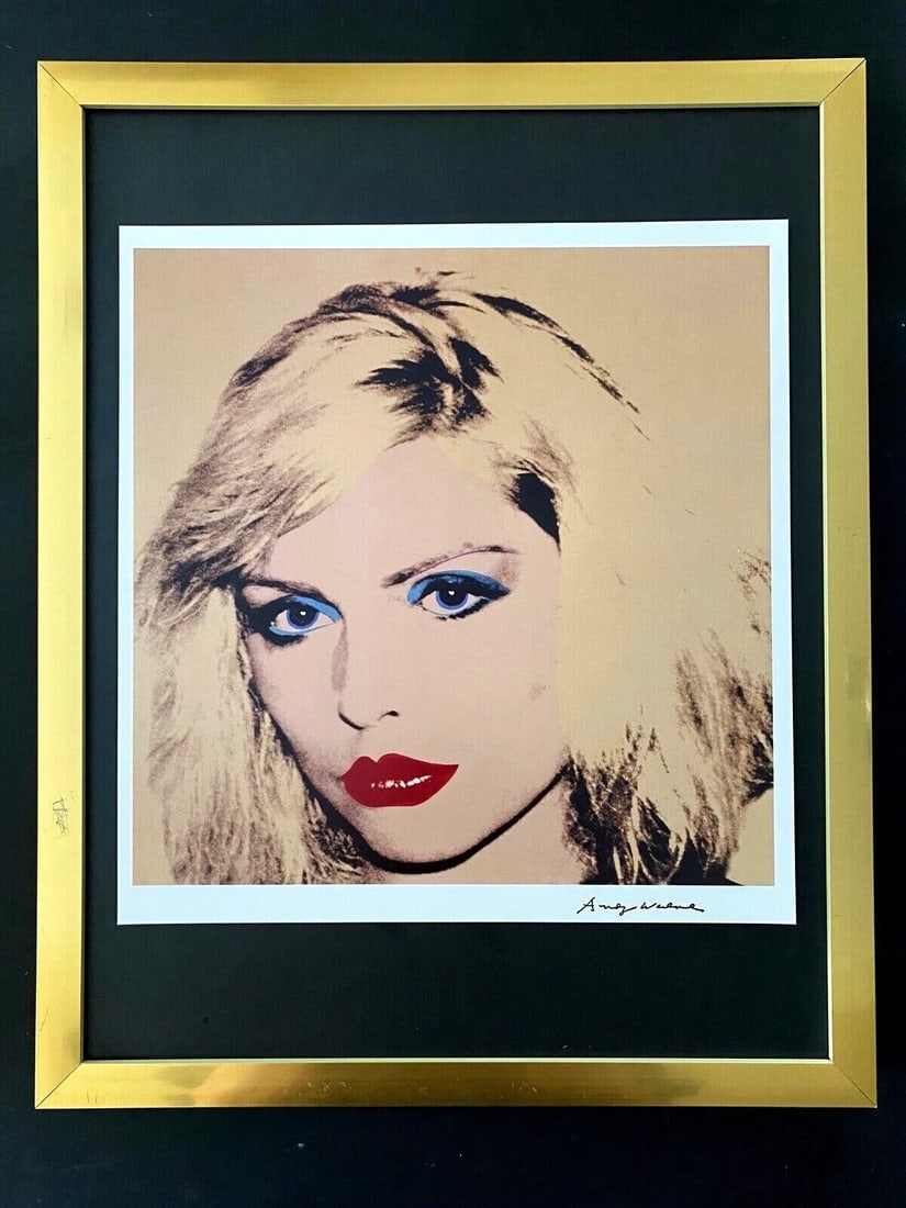 Andy Warhol | Vintage 1984 Debbie Harry Print Signed |Mounted and Framed: Up for Auction this Beautiful and Scarce Vintage 1984 Offset Lithograph after Andy Warhol " Debbie Harry " Facsimile Signature in ink Art Print is about 10 X 9 1/2 in. This piece is mounted on a 11 x 