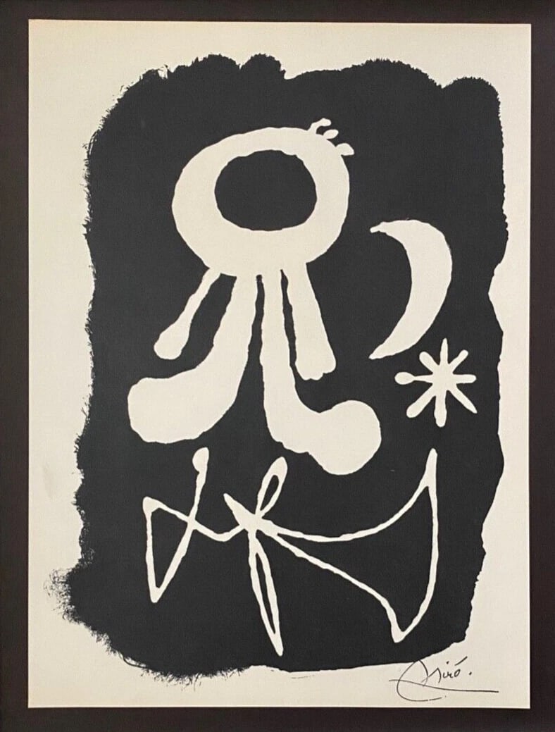 Joan Miro | Vintage 1958 Signed | Mounted & Framed Offset Lithograph - 2