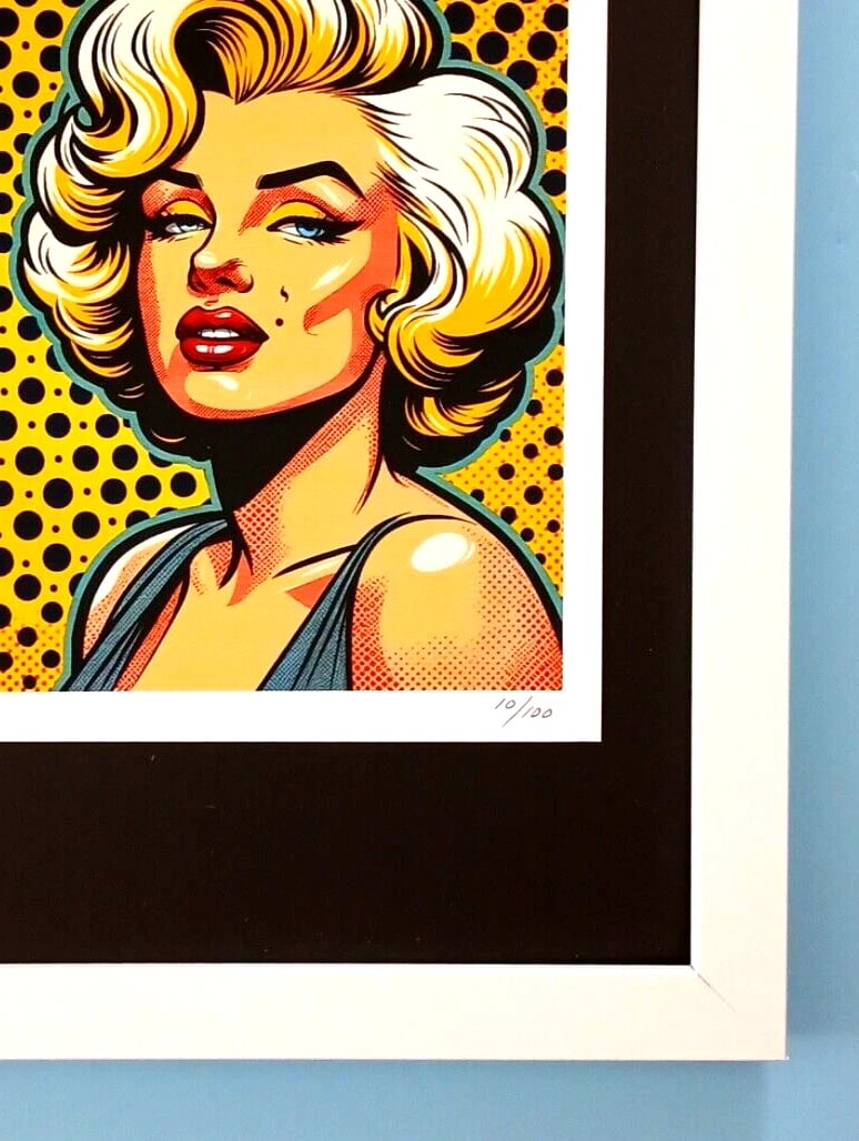 AIDAN FLUX | Hand Signed Original Print Framed | Ltd. Ed. | COA | Marilyn Monroe - 4
