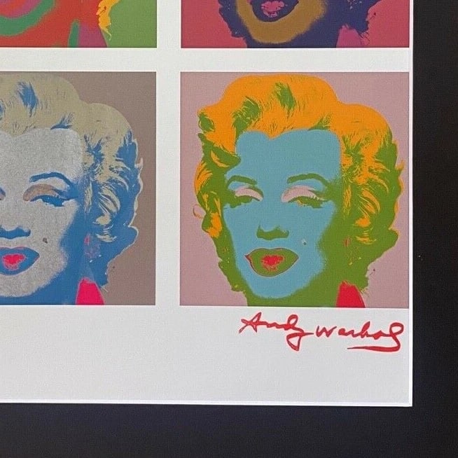 ANDY WARHOL 1984 SIGNED AWESOME MARILYN MONROE PRINT FRAMED 11X14 - 3