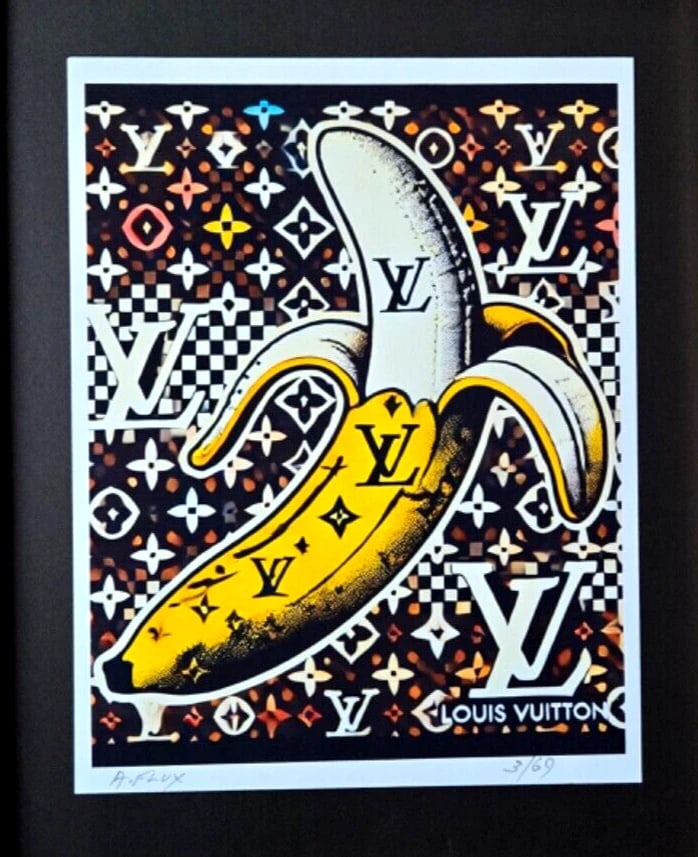 AIDAN FLUX | Hand Signed Original Print Framed LtdEd COA "LUXURY BANANA " - 2