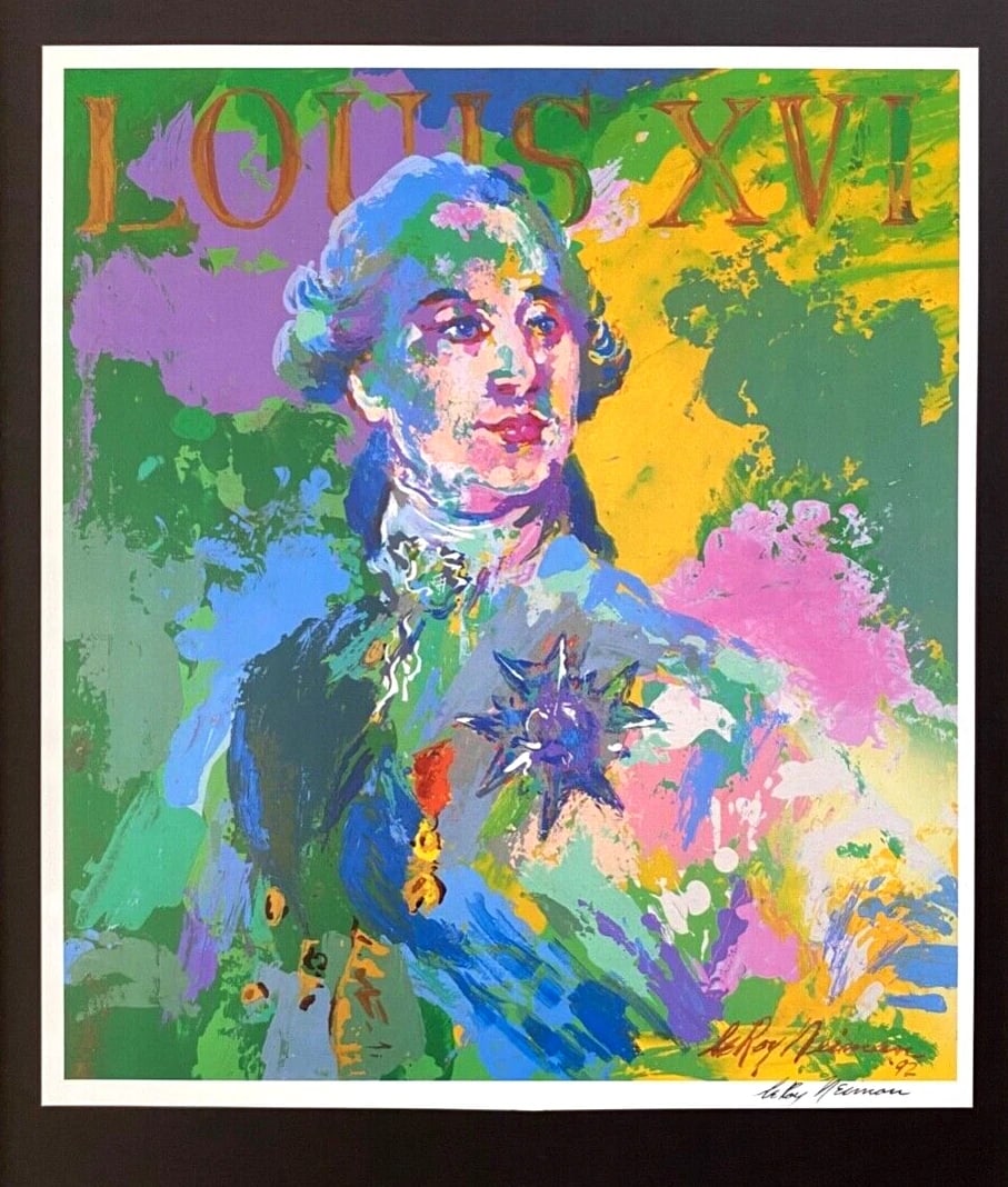 LEROY NEIMAN + SKETCHBOOK DRAWING LOUIS XVI CIRCA 1970'S + SIGNED PRINT FRAMED - 2