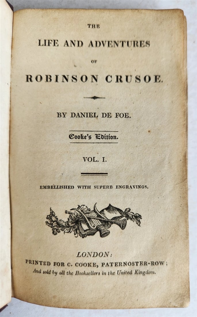 1793 LIFE & ADVENTURES of ROBINSON CRUSOE 3 VOLS antique ILLUSTRATED in ENGLISH - 7