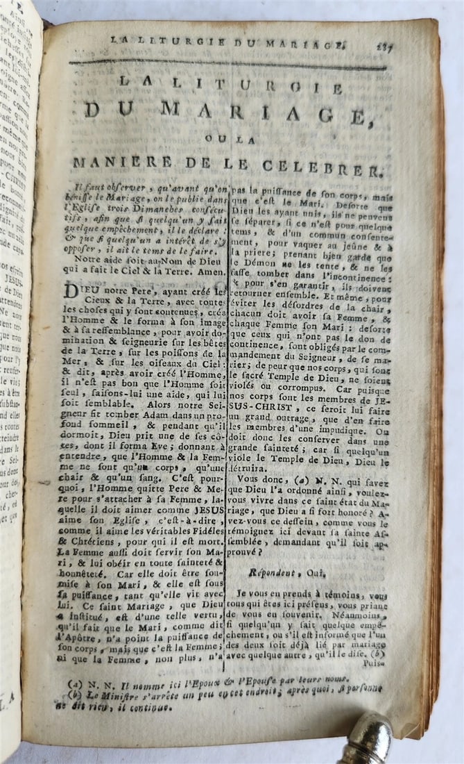 1796 BIBLE in FRENCH LA SAINTE BIBLE NEW TESTAMENT antique FINE BINDING - 9