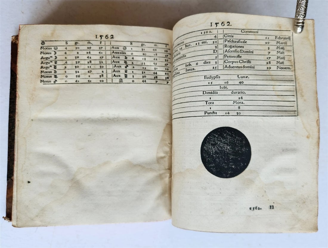 1553 Almanach Novum by Petrus Pitatus ANTIQUE astronomy astrology RARE - 10