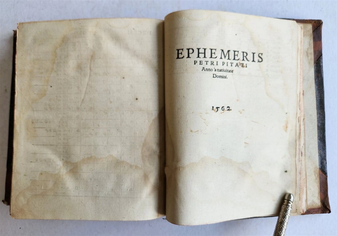1553 Almanach Novum by Petrus Pitatus ANTIQUE astronomy astrology RARE - 11
