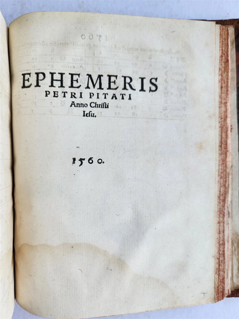 1553 Almanach Novum by Petrus Pitatus ANTIQUE astronomy astrology RARE - 12