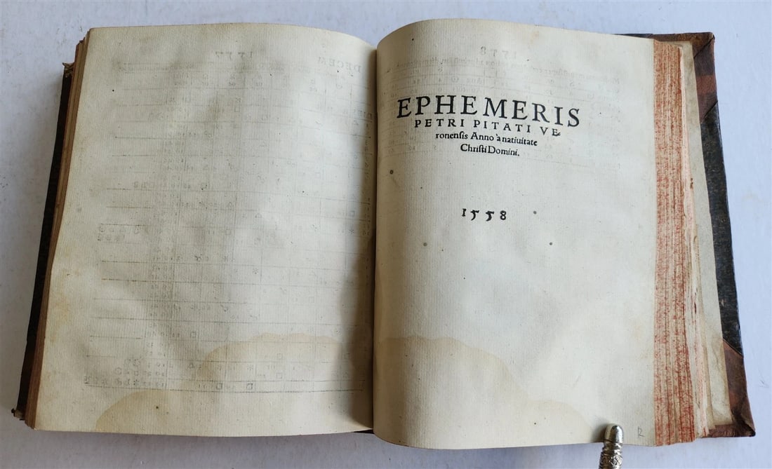 1553 Almanach Novum by Petrus Pitatus ANTIQUE astronomy astrology RARE - 13