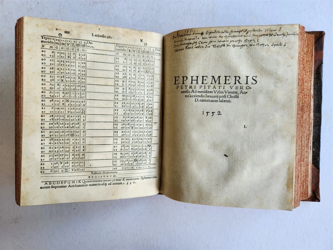 1553 Almanach Novum by Petrus Pitatus ANTIQUE astronomy astrology RARE - 17