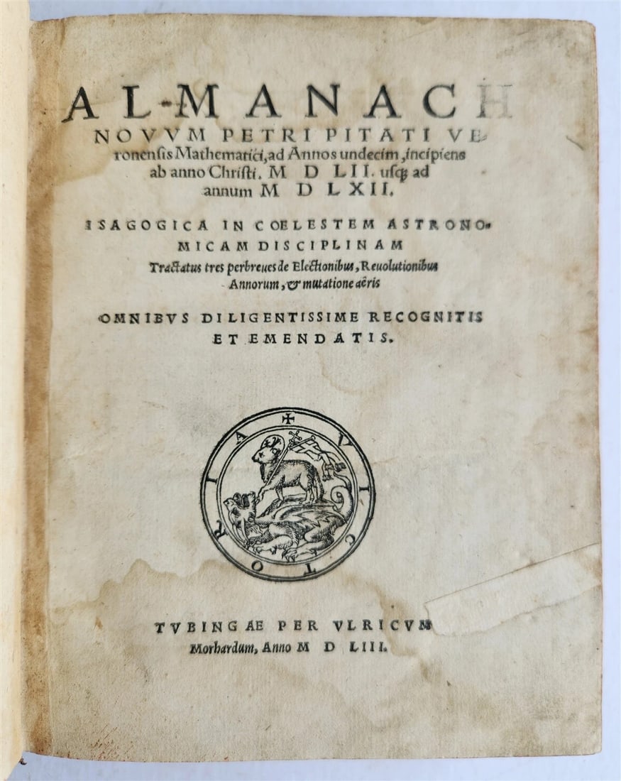 1553 Almanach Novum by Petrus Pitatus ANTIQUE astronomy astrology RARE - 2