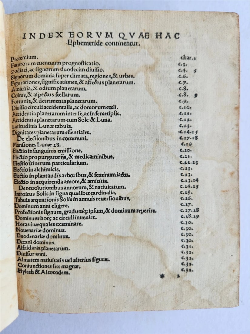 1553 Almanach Novum by Petrus Pitatus ANTIQUE astronomy astrology RARE - 5