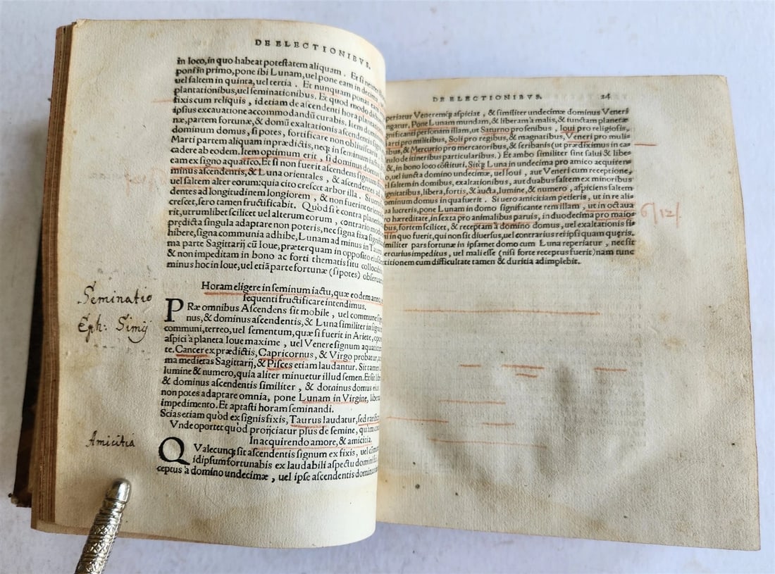 1553 Almanach Novum by Petrus Pitatus ANTIQUE astronomy astrology RARE - 8