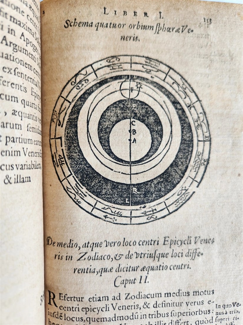 1608 ASTRONOMY aligned w/ N.COPERNICUS by G. Magini ANTIQUE illustrated - 20