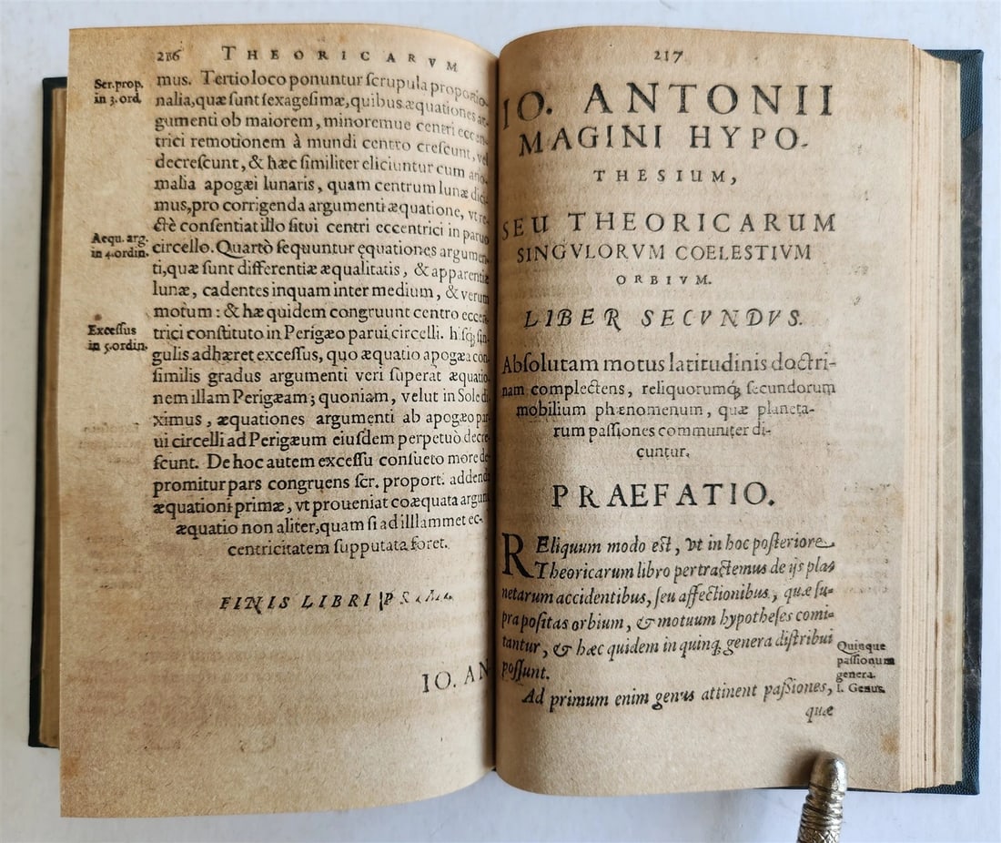 1608 ASTRONOMY aligned w/ N.COPERNICUS by G. Magini ANTIQUE illustrated - 8