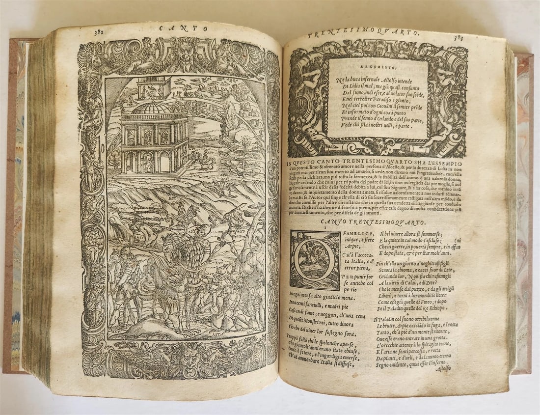 1572 ORLANDO FURIOSO by LUDOVICO ARIOSTO amazingly illustrated ANTIQUE 16th CENT - 13