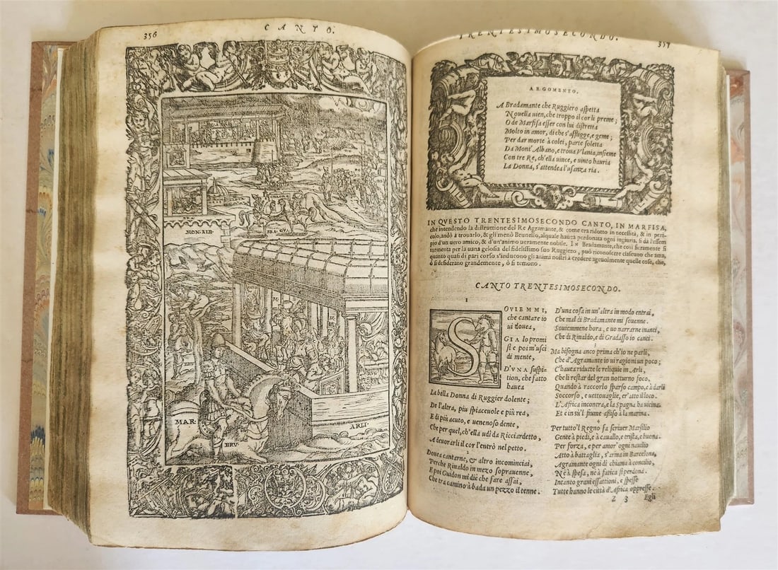 1572 ORLANDO FURIOSO by LUDOVICO ARIOSTO amazingly illustrated ANTIQUE 16th CENT - 14
