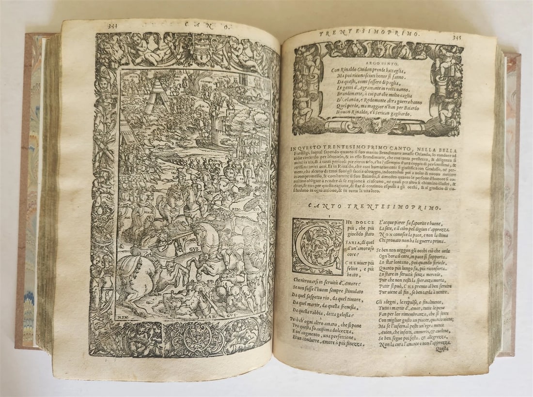 1572 ORLANDO FURIOSO by LUDOVICO ARIOSTO amazingly illustrated ANTIQUE 16th CENT - 15