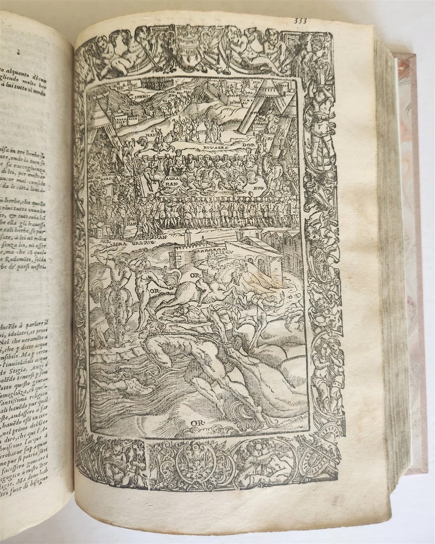 1572 ORLANDO FURIOSO by LUDOVICO ARIOSTO amazingly illustrated ANTIQUE 16th CENT - 16