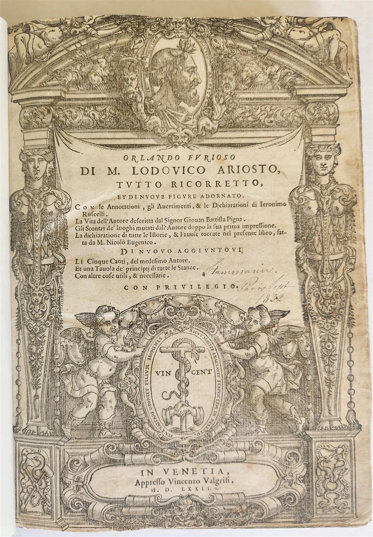 1572 ORLANDO FURIOSO by LUDOVICO ARIOSTO amazingly illustrated ANTIQUE 16th CENT (1 of 20)