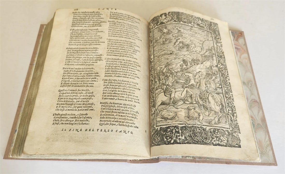 1572 ORLANDO FURIOSO by LUDOVICO ARIOSTO amazingly illustrated ANTIQUE 16th CENT - 2