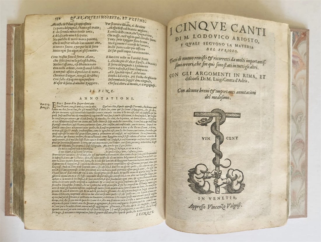 1572 ORLANDO FURIOSO by LUDOVICO ARIOSTO amazingly illustrated ANTIQUE 16th CENT - 5