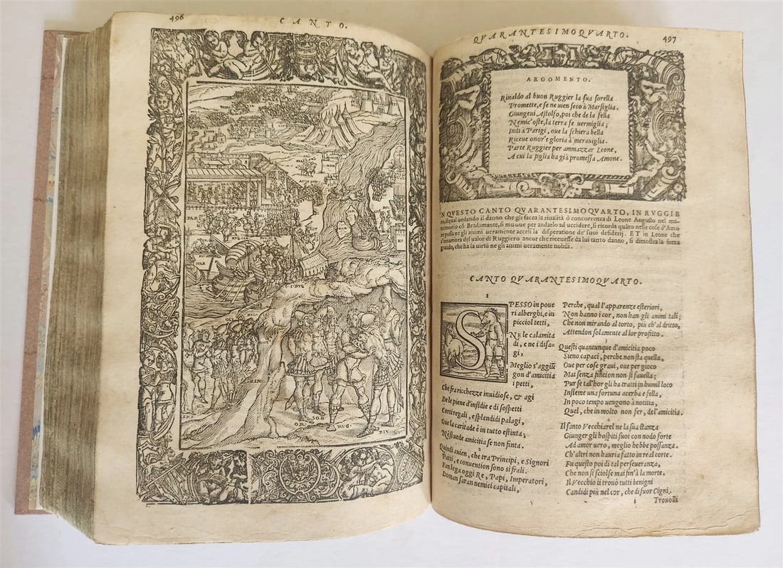 1572 ORLANDO FURIOSO by LUDOVICO ARIOSTO amazingly illustrated ANTIQUE 16th CENT - 8