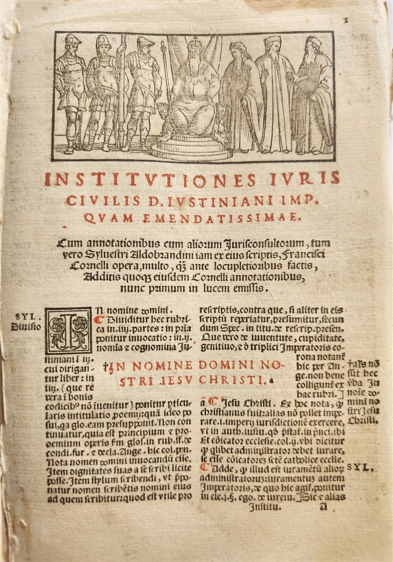 1560 LAW BOOK Institutiones Iuris Civilis D. Iustiniani ANTIQUE 16c GIUNTA PRESS - 3