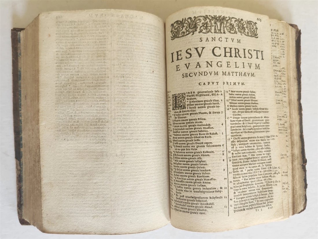 1607 BIBLE in LATIN Biblia Sacra ANTIQUE - 5