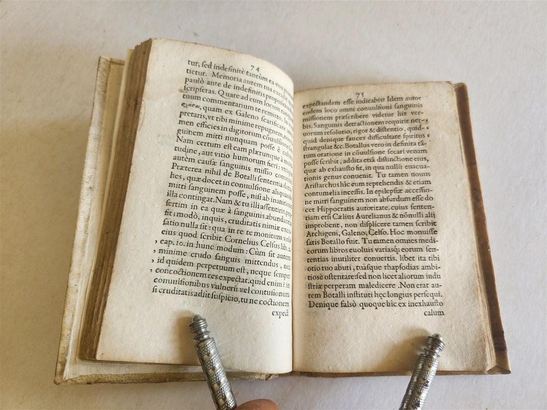 1579 MEDICAL BLOODLETTING TREATISE by Georgii Caspii ANTIQUE rare - 5