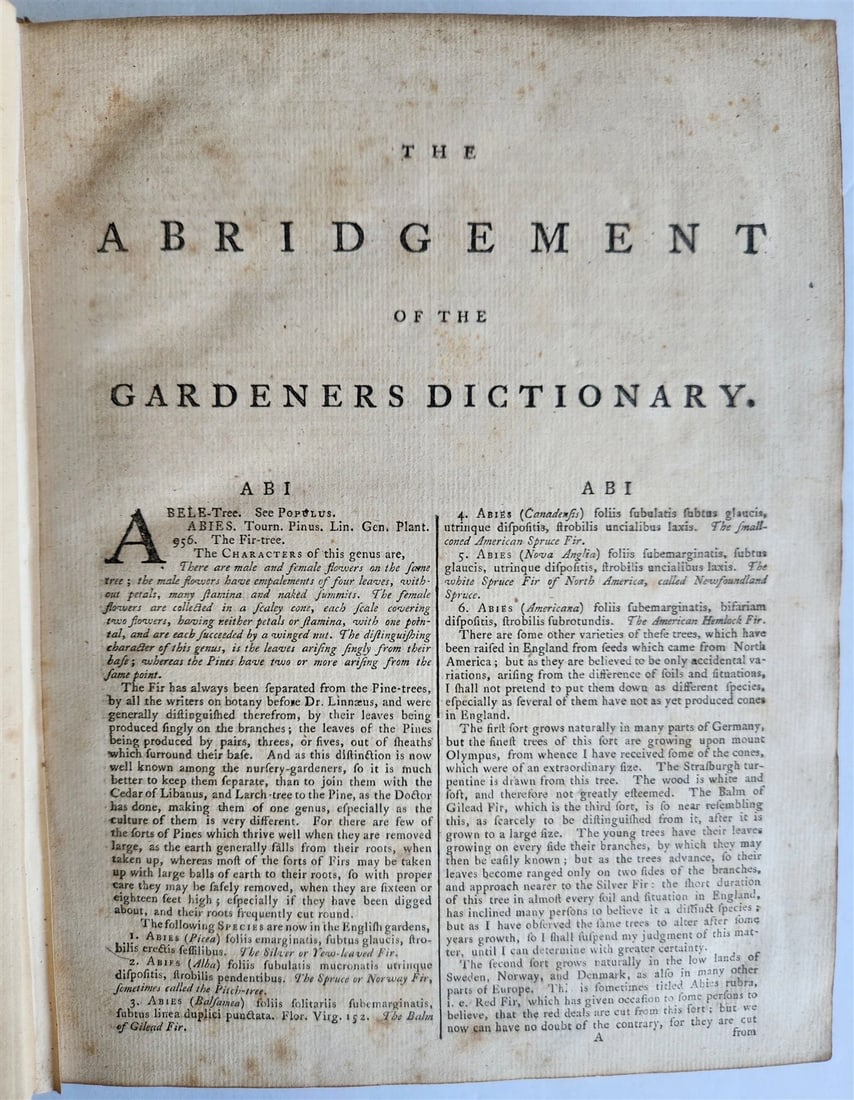 1771 Abridgement of the Gardeners Dictionary ILLUSTRATED in ENGLISH antique - 7