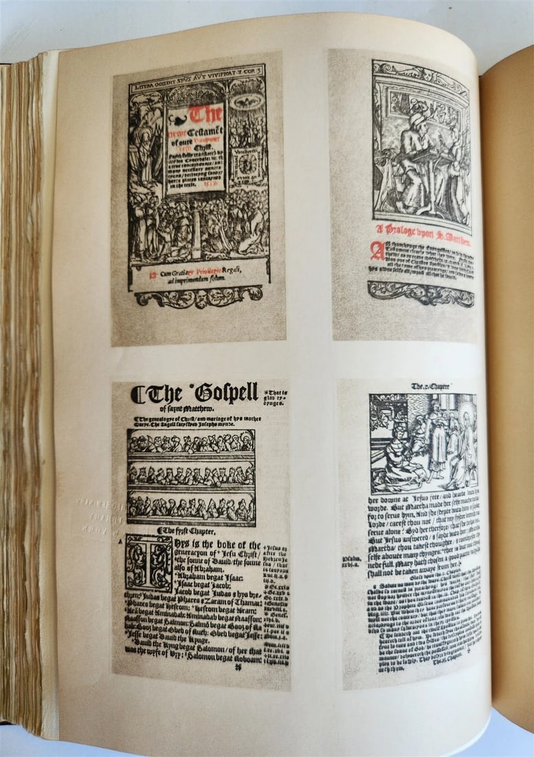 1899 ENGLISH BIBLE in JOHN RYLANDS LIBRARY 1525 -1640 illustrated folio ANTIQUE - 10