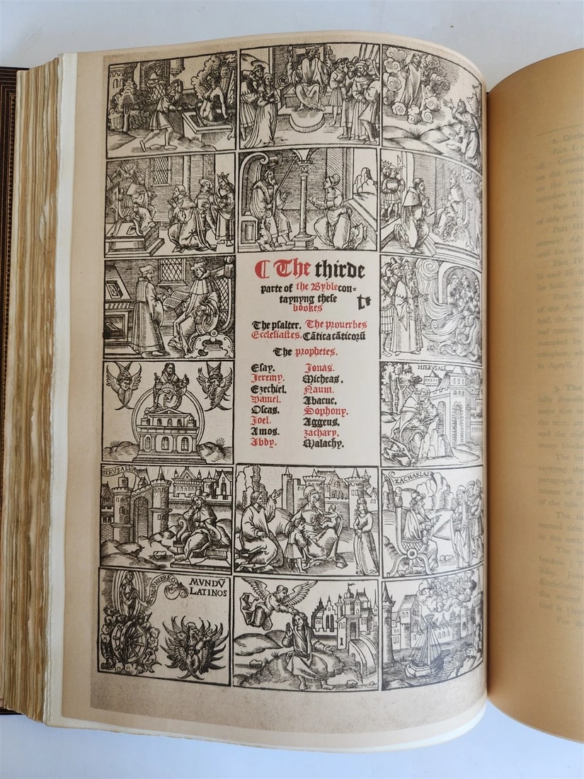 1899 ENGLISH BIBLE in JOHN RYLANDS LIBRARY 1525 -1640 illustrated folio ANTIQUE - 13