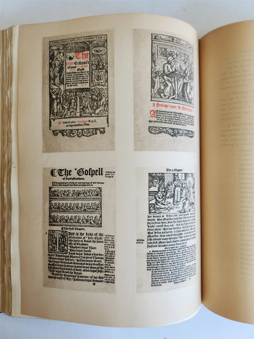 1899 ENGLISH BIBLE in JOHN RYLANDS LIBRARY 1525 -1640 illustrated folio ANTIQUE - 14