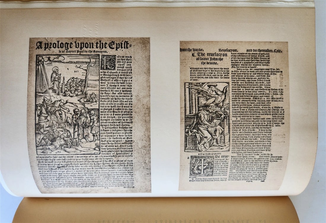 1899 ENGLISH BIBLE in JOHN RYLANDS LIBRARY 1525 -1640 illustrated folio ANTIQUE - 15