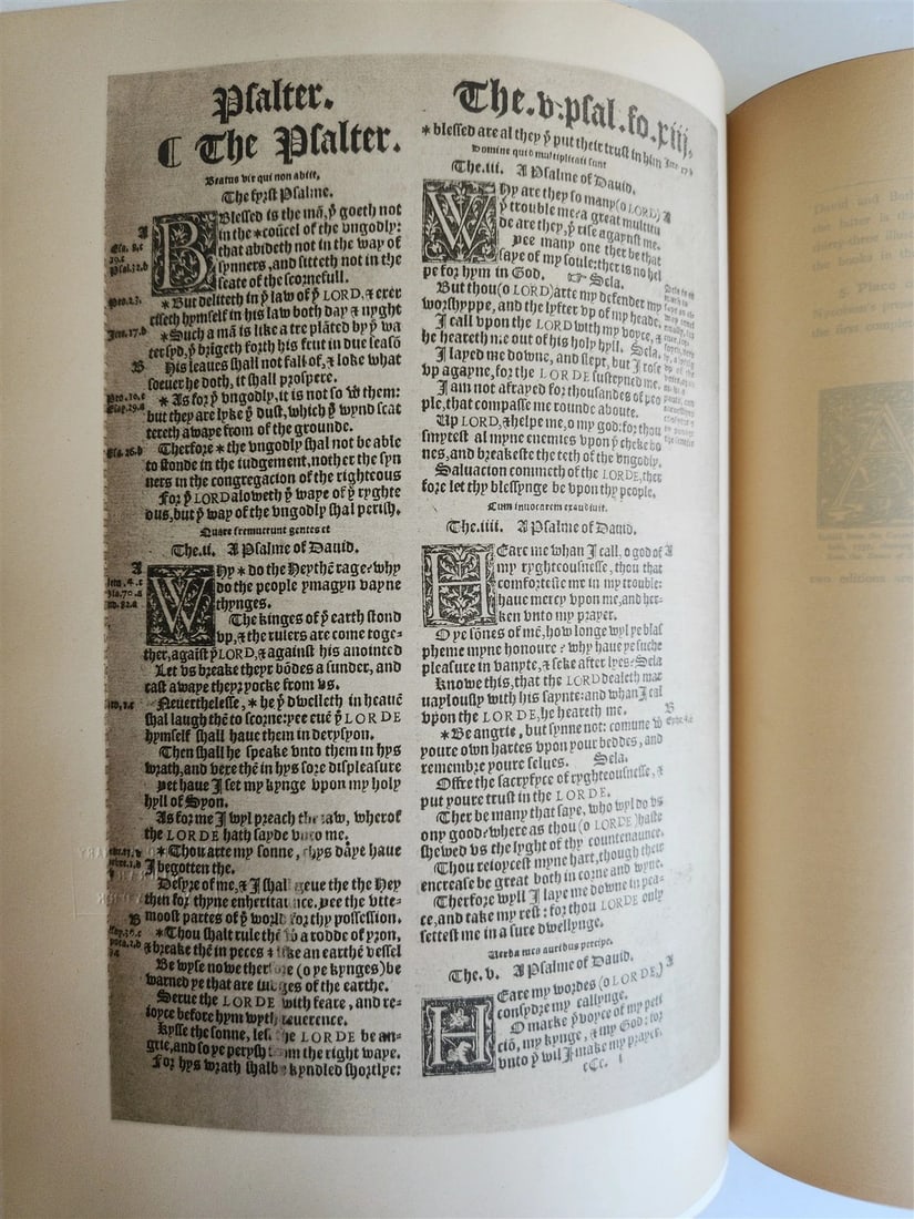 1899 ENGLISH BIBLE in JOHN RYLANDS LIBRARY 1525 -1640 illustrated folio ANTIQUE - 17