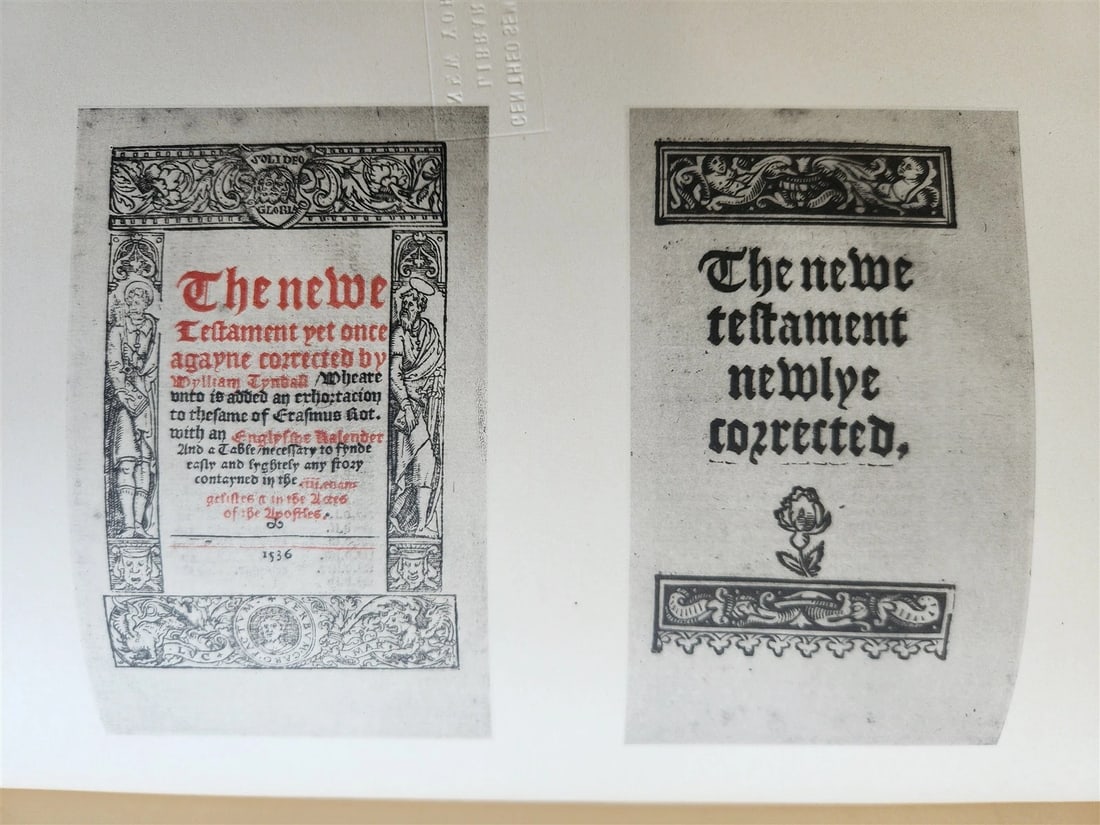 1899 ENGLISH BIBLE in JOHN RYLANDS LIBRARY 1525 -1640 illustrated folio ANTIQUE - 20