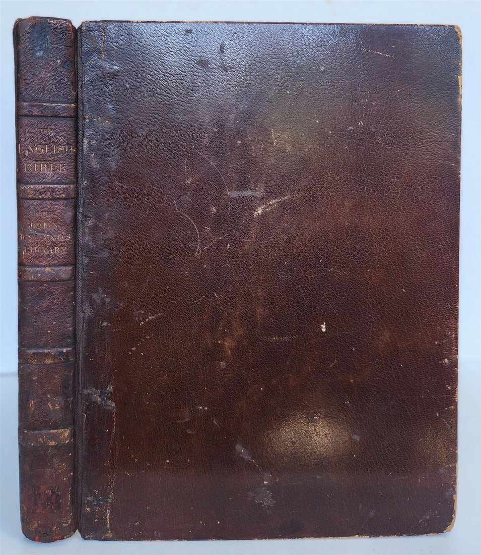 1899 ENGLISH BIBLE in JOHN RYLANDS LIBRARY 1525 -1640 illustrated folio ANTIQUE - 3