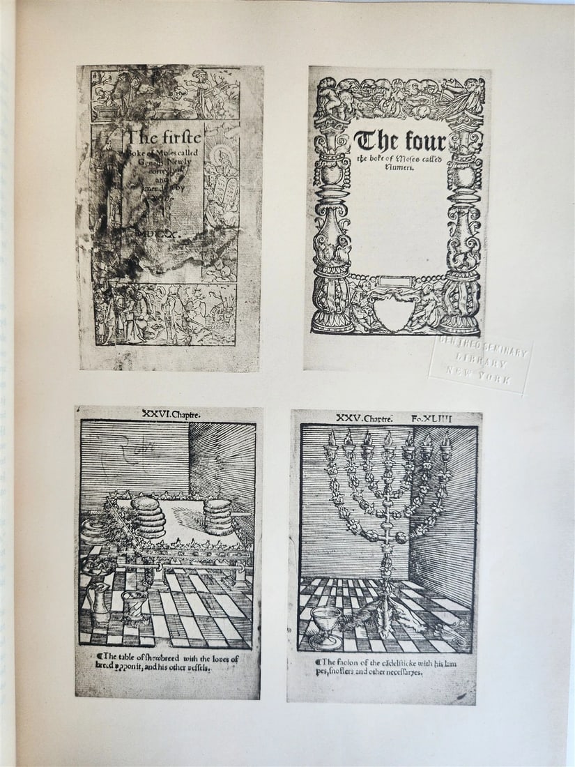 1899 ENGLISH BIBLE in JOHN RYLANDS LIBRARY 1525 -1640 illustrated folio ANTIQUE - 7