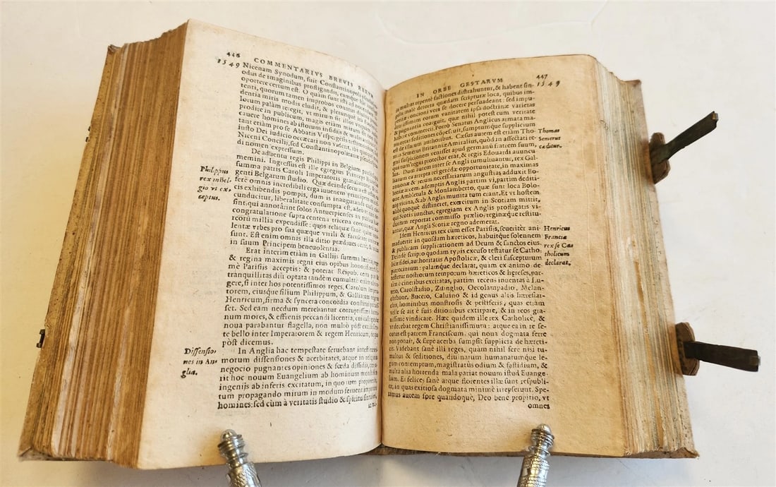 1566 COMMENTARIES on WORLD'S EVENTS by Laurentius Surius ANTIQUE - 8