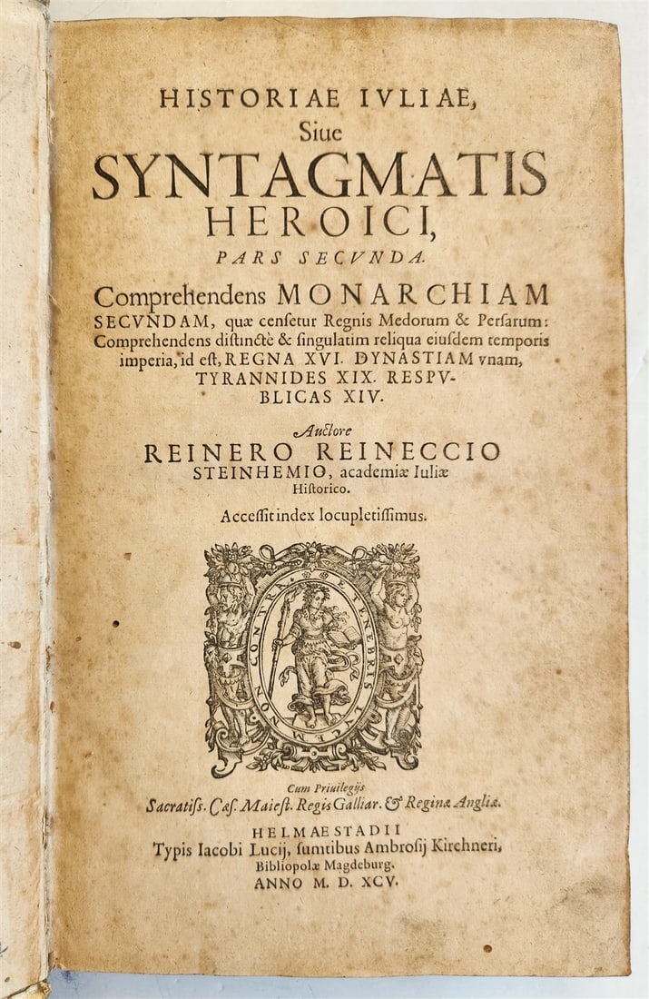1595 HISTORY OF KINGDOM of MEDES & PERSIANS 16th century folio ANTIQUE - 2