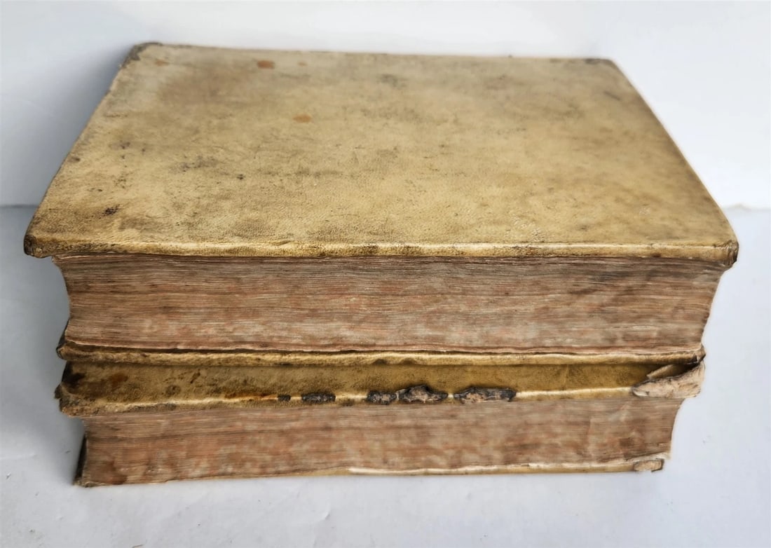 1598 PLUTARCH PHILOSOPHICAL WORK Opuscoli Morali 2 VOLUMES antique VELLUM BOUND - 3
