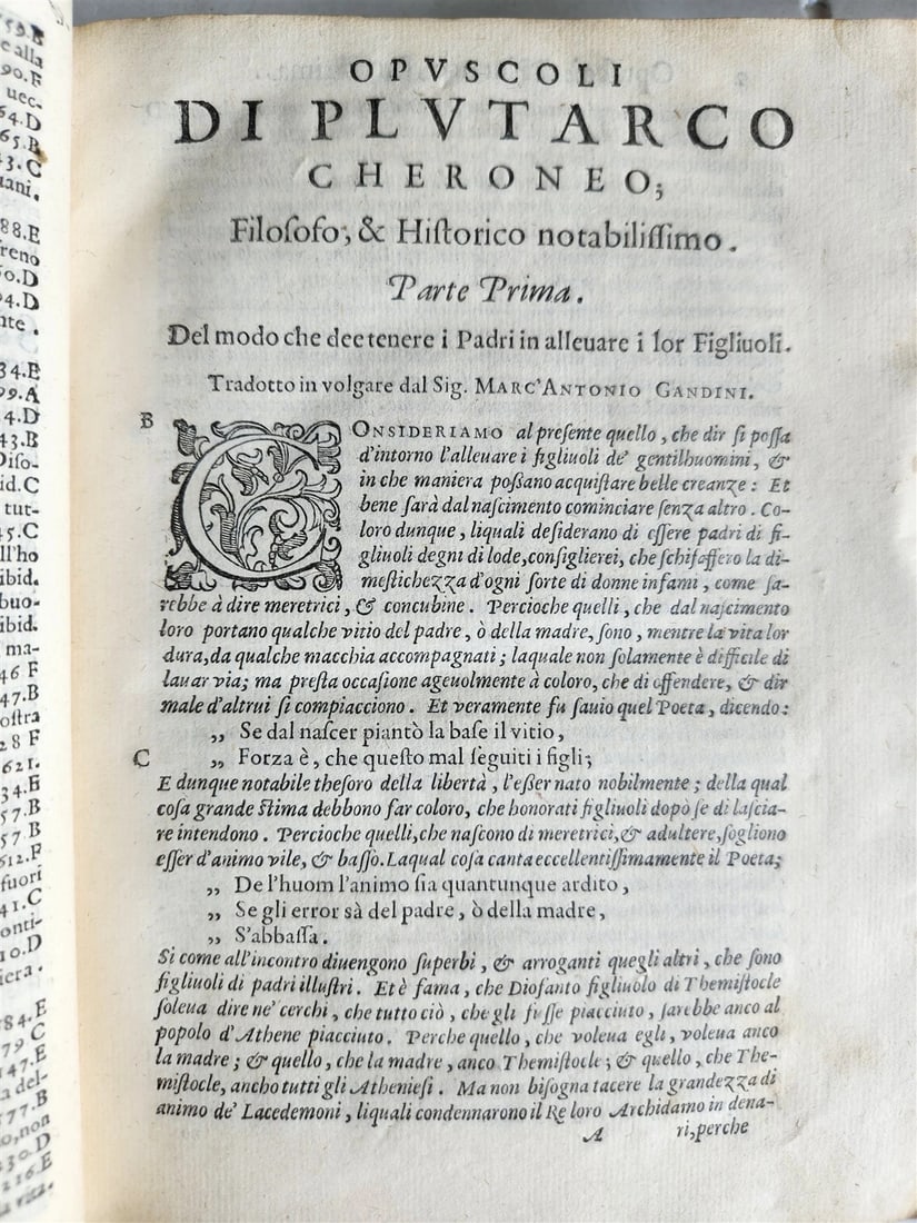 1598 PLUTARCH PHILOSOPHICAL WORK Opuscoli Morali 2 VOLUMES antique VELLUM BOUND - 5