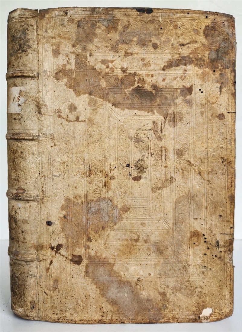1578 THEOLOGY by Christoph Hardesheim antique PIGSKIN BOUND 16th CENTURY FOLIO - 2