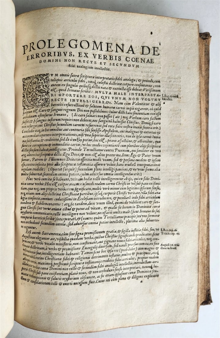 1578 THEOLOGY by Christoph Hardesheim antique PIGSKIN BOUND 16th CENTURY FOLIO - 8