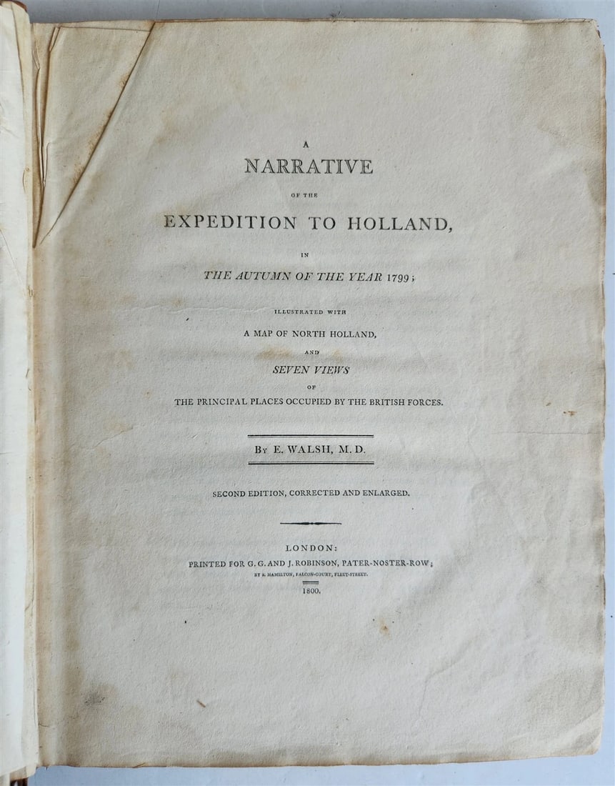 1800 Narrative of Expedition to Holland in 1799 antique ILLUSTRATED 18th century - 2