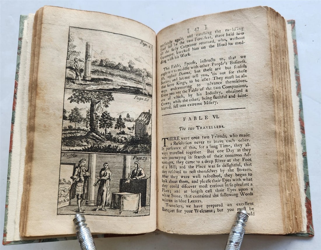 1776 FABLES in English INDIAN SANSKRIT EPIC Panchatantra ILLUSTRATED antique - 10